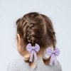 Silky Satin Flower Hair Bows Set Baby Silky Satin Flower Hair Bow Headband Set with Pearls Kids Nylon Bow Headband
