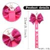I Like Pins Cheer Bows Keychain Glitter Beautiful Keyfob with Bows Bag Decoration