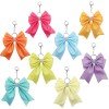Sport Glitter Cheer Bow Keychain Girls Beautiful Keyfob Mach the Bow Beautiful Bag Decoration