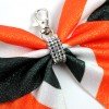 Sport Glitter Cheer Bow Keychain Two Tone Glitter Cheer Keyring Beautiful Boutique Bag Decoration