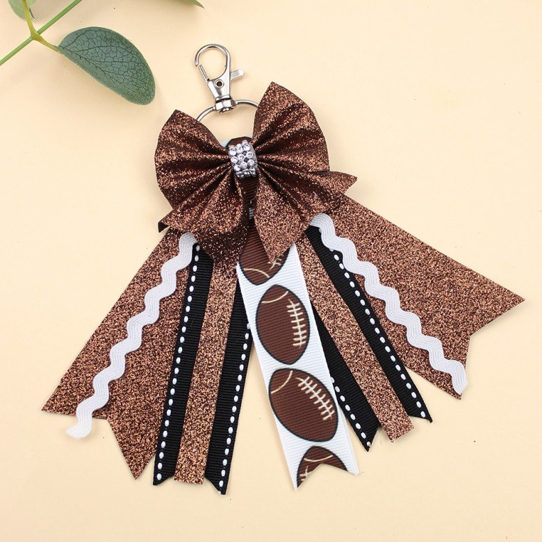 6.5inch the Soccer Football Basketball Cheer Bows Keychain Sport Pin Me Leopard Keyring Bag Keychain Decoration 6.5inch the Soccer Football Basketball Cheer Bows Keychain Sport Pin Me Leopard Keyring Bag Keychain Decoration