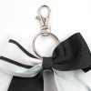 4.5''Super Bowl Sport Team Bow Tie Keychain Girls Cheerleading Glitter Cheer Sport Keychain Bag Decoration