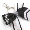 4.5''Super Bowl Sport Team Bow Tie Keychain Girls Cheerleading Glitter Cheer Sport Keychain Bag Decoration