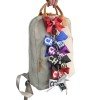 Leopard Bag Glitter Cheer Bow Keychain Holder Sport Children Cheer Bow Keyring Shiny Strip Bag Decoration