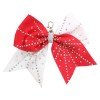 Sport Rhinestone Two Tone Cheer Keychain Glitter Shiny Rhinestone Cheer Bow for Girls Kids Hair Bow Accessories