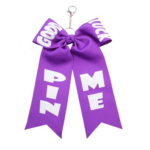 Sport Good Luck Pin Me Cheer Bow Keychain Pin Me Cheer Ribbon Bow Cheerleader Bag Charm Bag Decoration