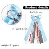 Pearl Fringe Boot Bow Girls Gingham Long Streamer Pearl Tassel Boot Charm with Pearl Ribbon Bow Hanging Ornament Pearl Fringe Boot Bow Girls Gingham Long Streamer Pearl Tassel Boot Charm with Pearl Ribbon Bow Hanging Ornament
