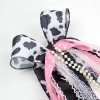 Large Rag Wreath Bow Keychain Rag Wreath Multi-layer Lace Pearl Long Streamer Fabric Bow for Outdoor Decoration Large Rag Wreath Bow Keychain Rag Wreath Multi-layer Lace Pearl Long Streamer Fabric Bow for Outdoor Decoration