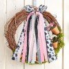 Large Rag Wreath Bow Keychain Rag Wreath Multi-layer Lace Pearl Long Streamer Fabric Bow for Outdoor Decoration Large Rag Wreath Bow Keychain Rag Wreath Multi-layer Lace Pearl Long Streamer Fabric Bow for Outdoor Decoration