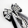 Western Cowgirl Plaid Gingham Pearl Lace Ribbon Bow for Girls Lace Long Streamer Bow Western Cowboy Boot Decor Western Cowgirl Plaid Gingham Pearl Lace Ribbon Bow for Girls Lace Long Streamer Bow Western Cowboy Boot Decor