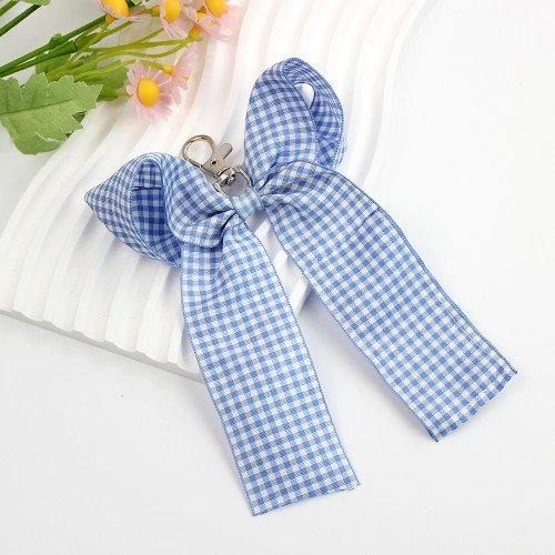Gingham Bow Lip Balm Holder Keychain Chapstick Holder Keychain Charm for Bag Bow Lip Balm Sleeve Pouch