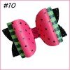 4'' Glitter hair bows with printed leather flower unicorn hair clips 4'' Glitter hair bows with printed leather flower unicorn hair clips