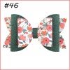 4'' Glitter hair bows with printed leather flower unicorn hair clips 4'' Glitter hair bows with printed leather flower unicorn hair clips