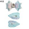 3.5'' Glitter Hair Bow for Girls Sparkly Rainbow Hair Bow