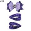 3.5'' Glitter Hair Bow for Girls Sparkly Rainbow Hair Bow