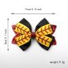 4'' Glitter Hair Bows Three Layer Boutique Bows with Print Ribbon Newest Fashion Hair Bows for Girl Hair Clips