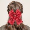 Sequin Bow Cool Color Large Swallowtail Hair Bow Clips Glitter Solid Color Hair Clip Girls Hair Bow Accessories