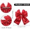 Sequin Bow Cool Color Large Swallowtail Hair Bow Clips Glitter Solid Color Hair Clip Girls Hair Bow Accessories