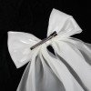  Satin Hair Bow Clips White Tassel Hair Clips with butterfly Party dot mesh Bride Hair Bow Accessories