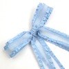 Girls Organza Ruffled Long Tail Salilor Hair Bow Clips Solid Color Ruffled Mesh Hair Clips Kids Hair Bow Accessories