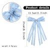 Girls Organza Ruffled Long Tail Salilor Hair Bow Clips Solid Color Ruffled Mesh Hair Clips Kids Hair Bow Accessories