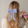 Back to School Gingham Moonstitch Long Tail Sailor Hair Bows