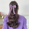 Back to School Gingham Moonstitch Long Tail Sailor Hair Bows