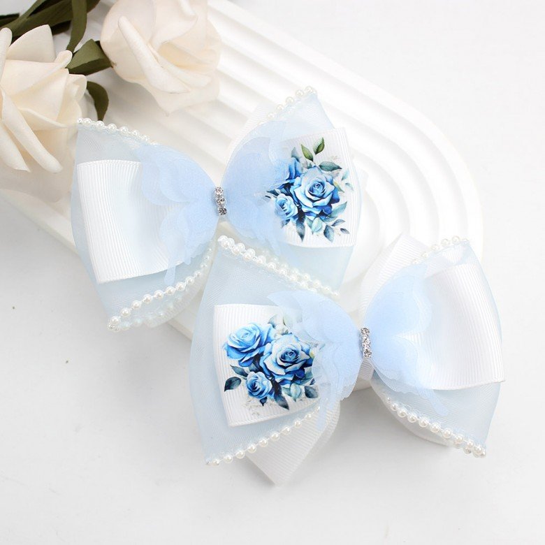 Spring Summer Flower Hair Bow Clip with butterfly for Girls Floral Pearl Meash Hair Bow Accessories Spring Summer Flower Hair Bow Clip with butterfly for Girls Floral Pearl Meash Hair Bow Accessories