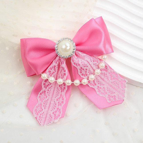 Girls Lace Satin Hair Bow with Pearl Satin Hair Bow Lace Sailor Hair Bow for Kids Hair Bow Accessories Girls Lace Satin Hair Bow with Pearl Satin Hair Bow Lace Sailor Hair Bow for Kids Hair Bow Accessories