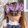 Gingham Moonstitch Hair Bows Plaid Hair Bows alligator Clips Checkered Moonstitch Ponytail Hair Bow Accessories