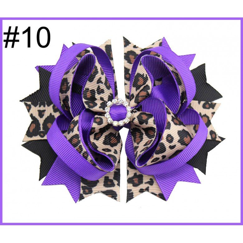 4.5inch leopard prind hair bows 4.5inch leopard prind hair bows