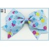 Print Grosgrain Ribbon cheer Hair Bow for Girls Print Grosgrain Ribbon cheer Hair Bow for Girls