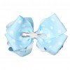 4.5" Polka Dot Loopy Stacked Hair Bow Clips Boutique Hairbows for Kids Girls Toddlers
