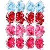4.5" Polka Dot Loopy Stacked Hair Bow Clips Boutique Hairbows for Kids Girls Toddlers