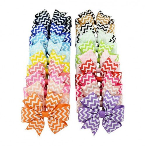 2.5-3'' chevron pinwheel hair bows abby girl hair clips baby kid accessories for head fashion bows