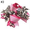 Children’s hair accessories，three-layered leopard-print flower bow hair clips, girls’ head ornaments.