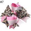 Children’s hair accessories，three-layered leopard-print flower bow hair clips, girls’ head ornaments.