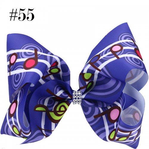 8inch piano music handmade boutique hair bow with alligator clip jojo big large girl hair accessories 