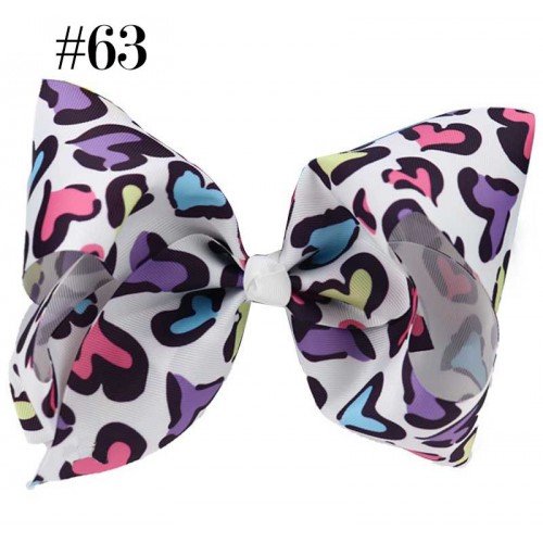8inch leopard handmade boutique hair bow