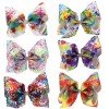 Splash-ink jojo Alligator Clip rainbows Hair Bow Splash-ink jojo Alligator Clip rainbows Hair Bow