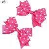 3inch pigtail polka dot hair clips for girl toddle hair clips