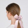3pcs/set Women Gorgeous Leopard Long Streamer Hair Bows Clips Glitter Satin Ribbon Hair Clip Girls Hair Bow Accessories