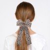 3pcs/set Women Gorgeous Leopard Long Streamer Hair Bows Clips Glitter Satin Ribbon Hair Clip Girls Hair Bow Accessories