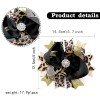 5.7'' Girls Big Leopard Hair Bows Clips Two Tone Rhinestone Leopard Glitter Hair Clip for Girls Kids Hair Bow Accessories