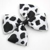 Girls Cow Hair Bow Set pink Cow Fruit Pattern Hair Clips for Toddler Kids Cute Hair Bow Accessories