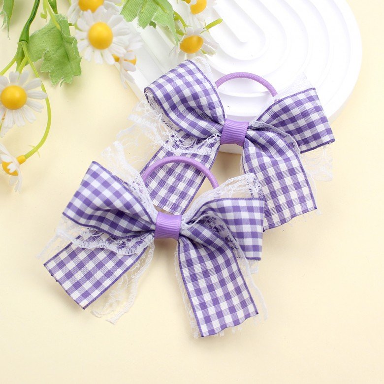 Sweet Spring/Summer Fashion Gingham Hair Bows Lace Hair Bows Sweet Spring/Summer Fashion Gingham Hair Bows Lace Hair Bows