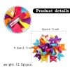 girl handmade korker stacked ribbon hair bow clips with pearls