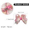 Large Patterned Ribbon Hair Bows with Picot Edge for Girls Large Patterned Ribbon Hair Bows with Picot Edge for Girls