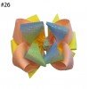 5 Inch Colorful Glitter Big Sequin Layered Ribbon Hair Bows Clip for Baby Girl Accessories1-50