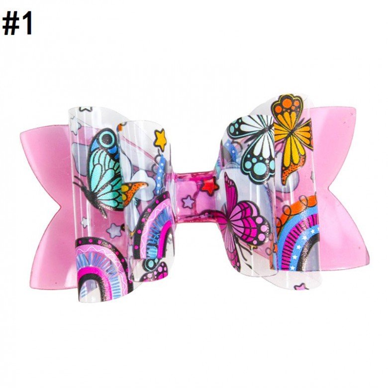 3.5'' Plastic Print Fruit Jelly Hair Bows For Kids Girls Beach Waterproof Clear Pigtails Hair Clips 3.5'' Plastic Print Fruit Jelly Hair Bows For Kids Girls Beach Waterproof Clear Pigtails Hair Clips